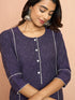 Women's Purple Cotton Ikkat Kurta